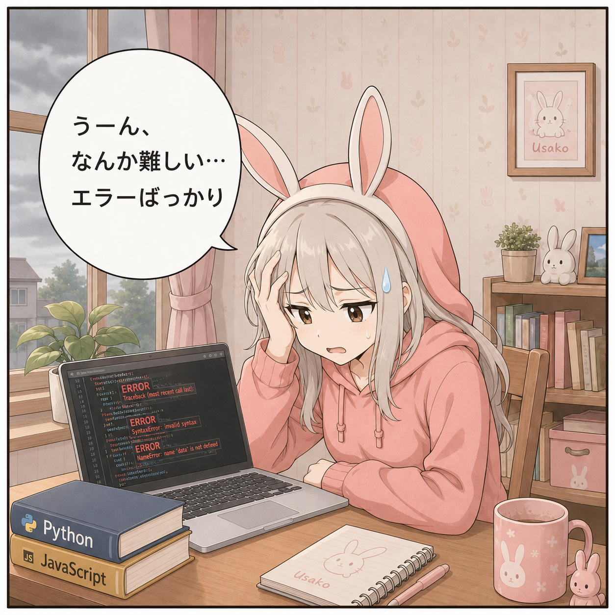 うさこ：困惑