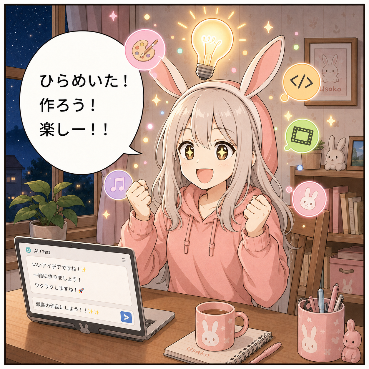 うさこ：行動開始